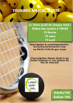 Affiche tournoi fev mars avril