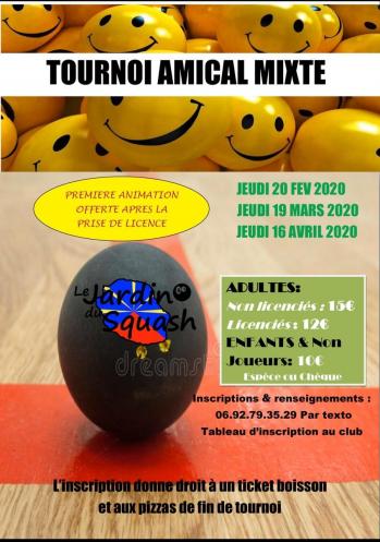 Affiche tournoi jeudis fevrier mars avril